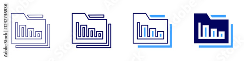 Revenue streams icon in 4 different styles. Thin Line, Line, Bold, and Bold Line. Duotone style. Editable stroke