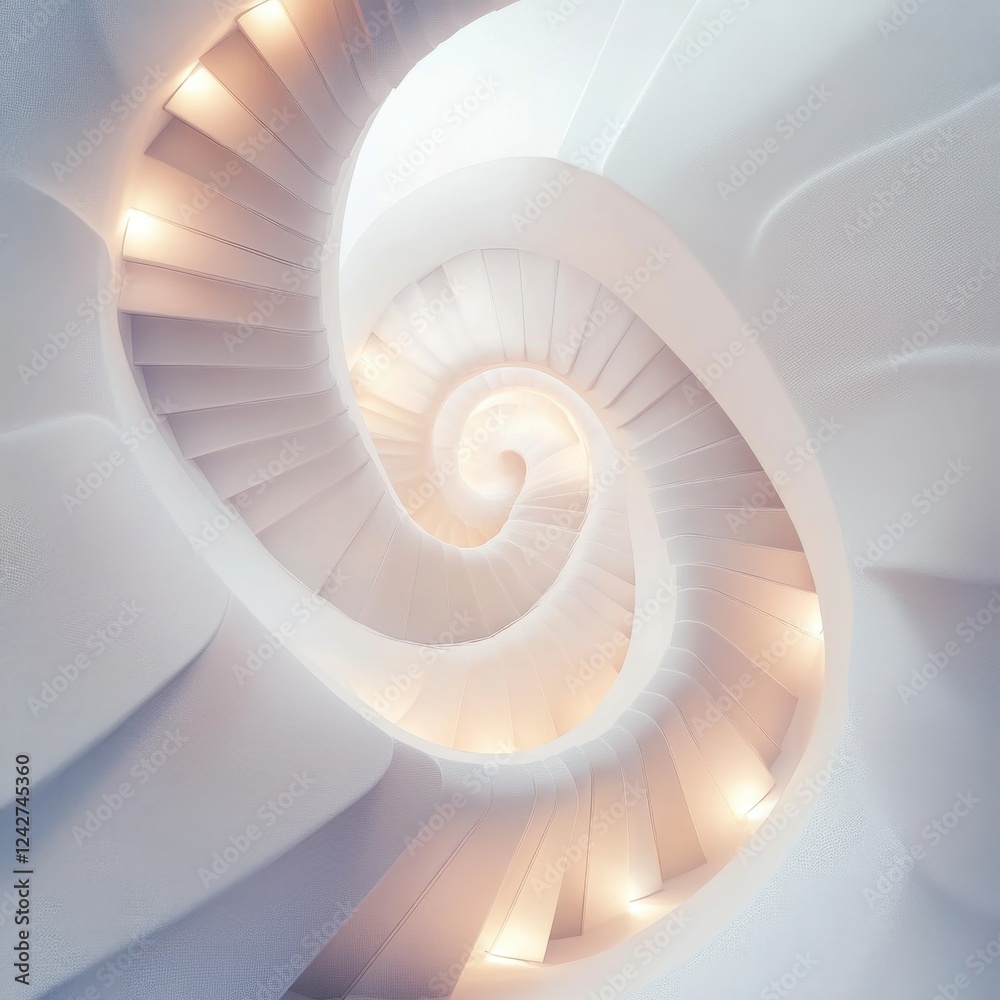 Obraz premium A Stunning Spiral Staircase Design: Modern Architectural Marvel