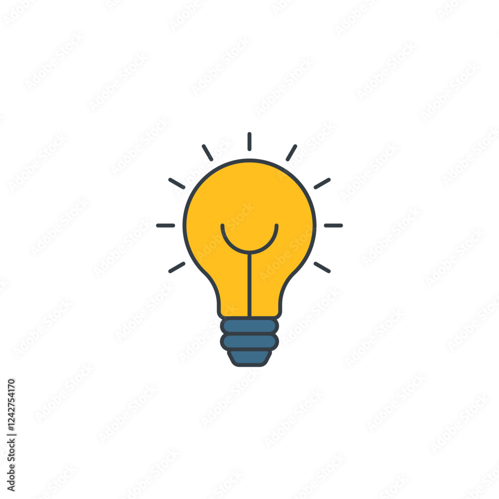 Light Bulb icon symbol vector illustration isolated on white background Light Bulb icon symbol vector illustration isolated on white background