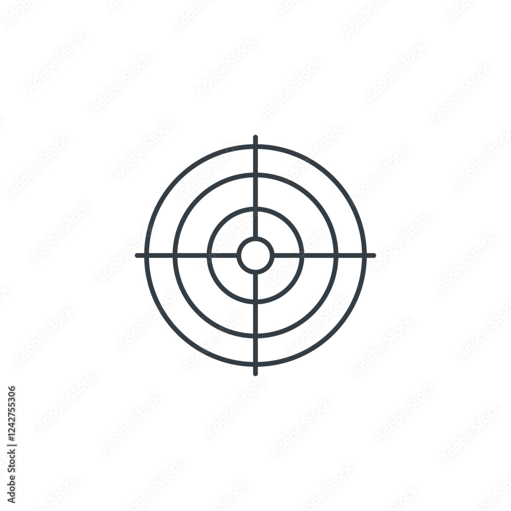 Target icon symbol vector illustration isolated on white background Target icon symbol vector illustration isolated on white background