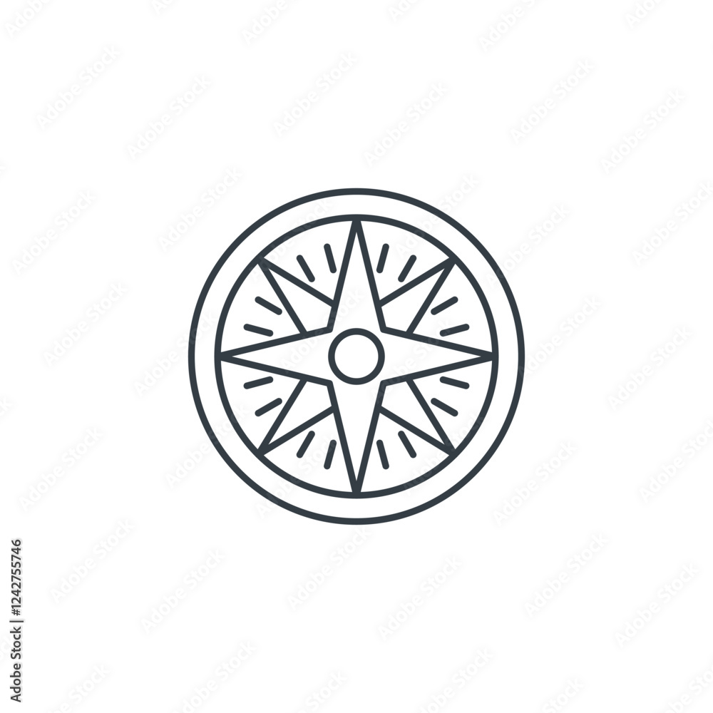 Compass icon symbol vector illustration isolated on white background Compass icon symbol vector illustration isolated on white background