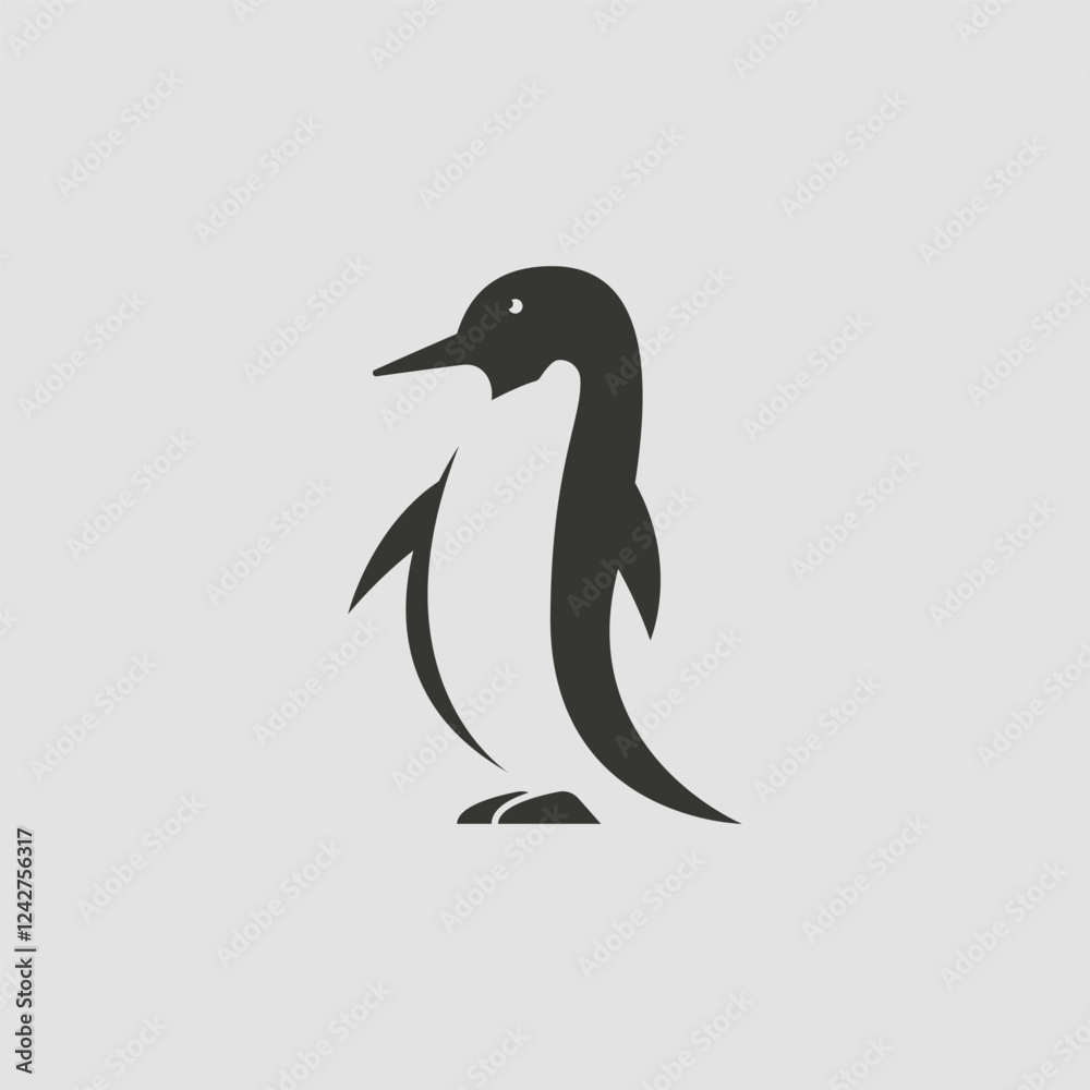 Simple Penguin Logo Vector Illustration Simple Penguin Logo Vector Illustration