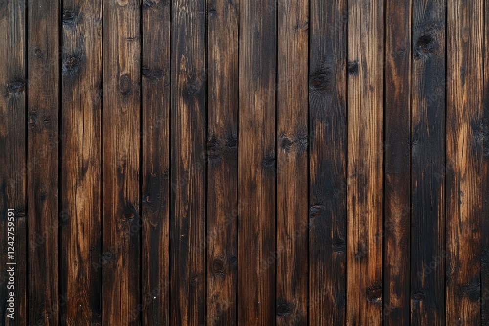 Fototapeta premium Dark wood planks wall texture background