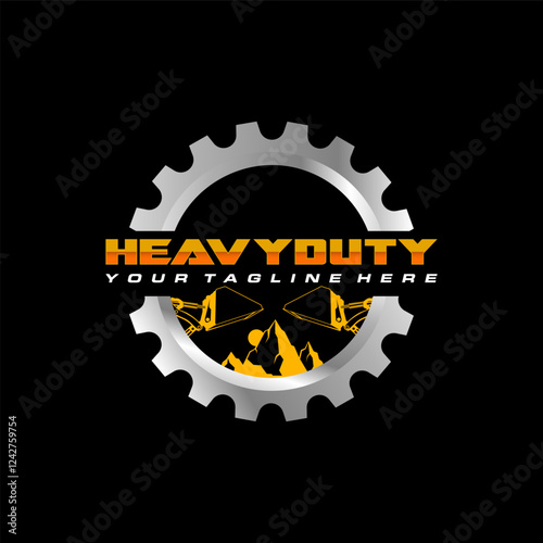 Heavy duty vehicle logo design. Heavy duty equipment logo design