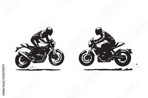 PrintExtreme Motocross Stunt Silhouettes