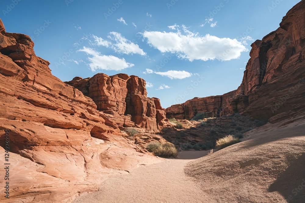 Red Rock with a sedimentary rock formation Red Rock with a sedimentary rock formation