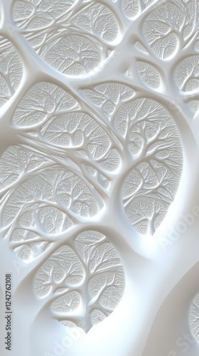 Abstract Architectural Design: Intricate White Structures