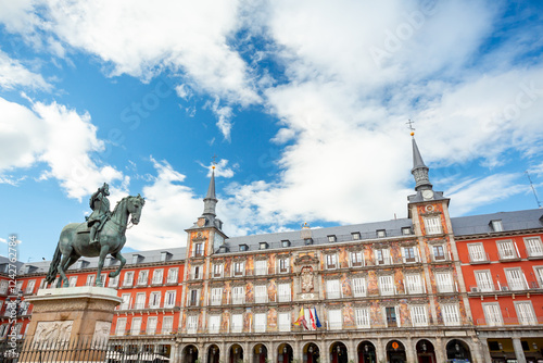 Madrid, Spain. Plaza Mayor view photo