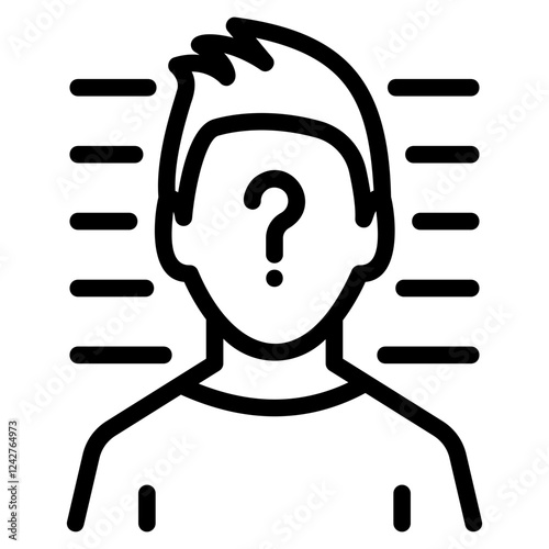 suspected Line Icon