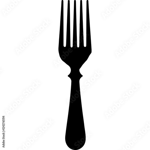 Frok spoon silhouette vector icon sign symbol illustration design.