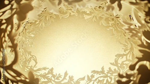 Wallpaper Mural A circular paper lantern frame with detailed floral cut-outs. Torontodigital.ca