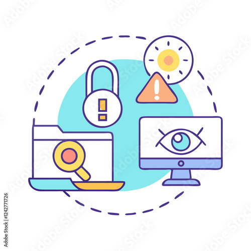 intrusion detection icon, intrusion detection vector illustration-simple illustration of intrusion detection, perfect for intrusion detection logos and icons