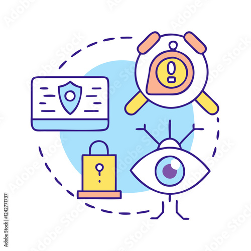intrusion detection icon, intrusion detection vector illustration-simple illustration of intrusion detection, perfect for intrusion detection logos and icons