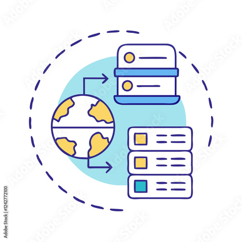 proxy server icon, proxy server vector illustration-simple illustration of proxy server, perfect for proxy server logos and icons
