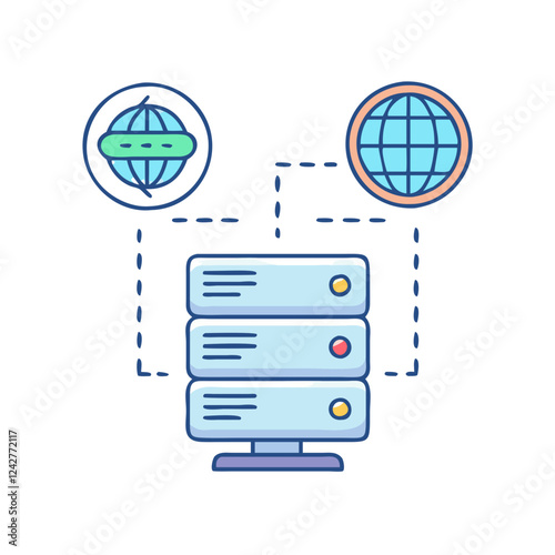 proxy server icon, proxy server vector illustration-simple illustration of proxy server, perfect for proxy server logos and icons
