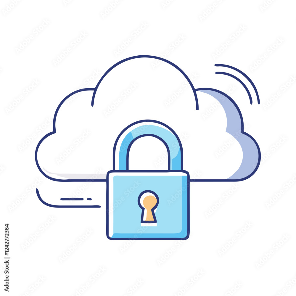 secure cloud icon, secure cloud vector illustration-simple illustration of secure cloud, perfect for secure cloud logos and icons secure cloud icon, secure cloud vector illustration-simple illustration of secure cloud, perfect for secure cloud logos and icons