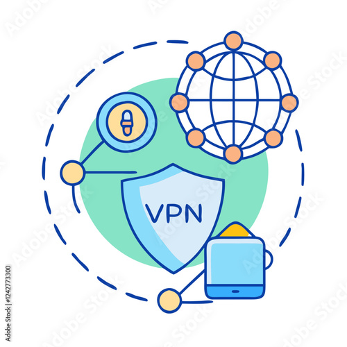 vpn icon, vpn vector illustration-simple illustration of vpn, perfect for vpn logos and icons