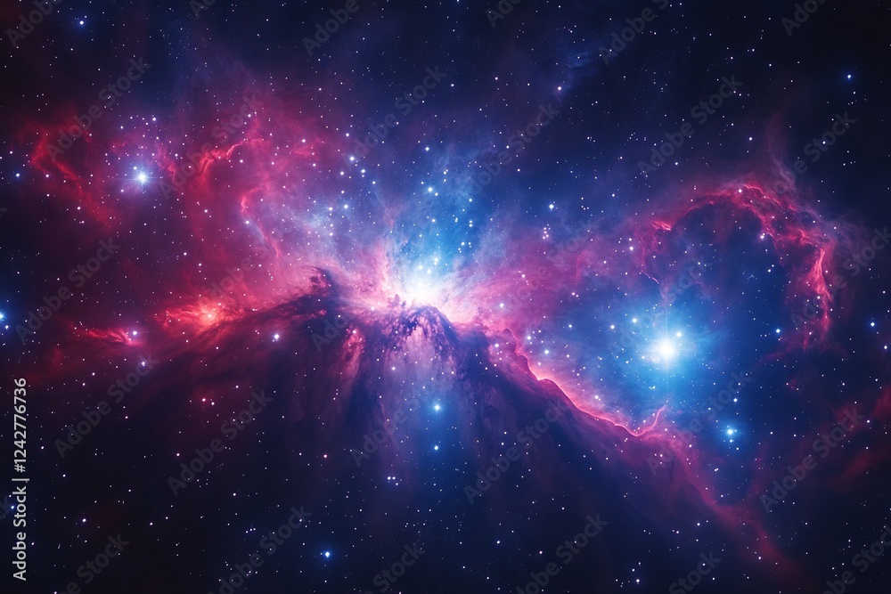 Fototapeta premium Cosmic Nebula: A Symphony of Stars and Stardust