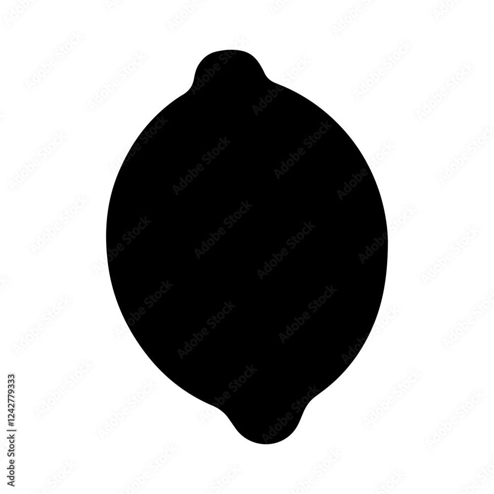 Fototapeta premium Lemon silhouette vector icon sign symbol illustration design