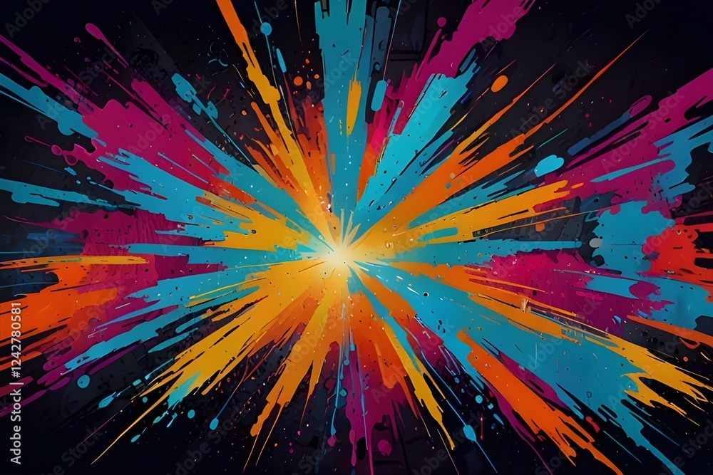 Graffiti style design background in bright colors Generative AI Graffiti style design background in bright colors Generative AI