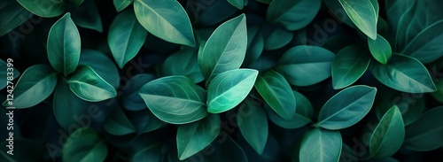 Lush green leaves, garden background, nature texture, design element (1)