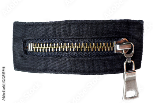 The zipper is isolated on a white background.
