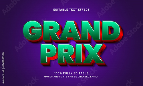 grand prix editable text effect with a sport and race theme