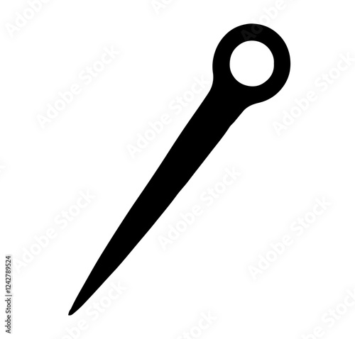 Needle silhouette vector icon sign symbol illustration design.