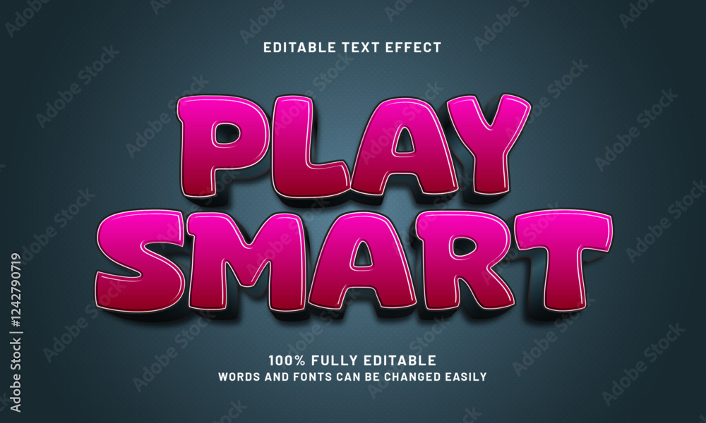 play smart editable text effect with a kids and play theme play smart editable text effect with a kids and play theme