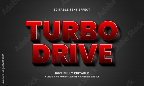 turbo drive editable text effect with a sport and race theme