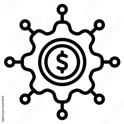 Hedge fund icon line vector