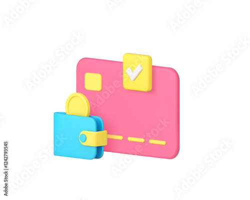 Cash money transfer to banking bill credit debit card financial transaction 3d icon realistic vector illustration. Currency financial exchange send to digital savings paying tax retirement wage