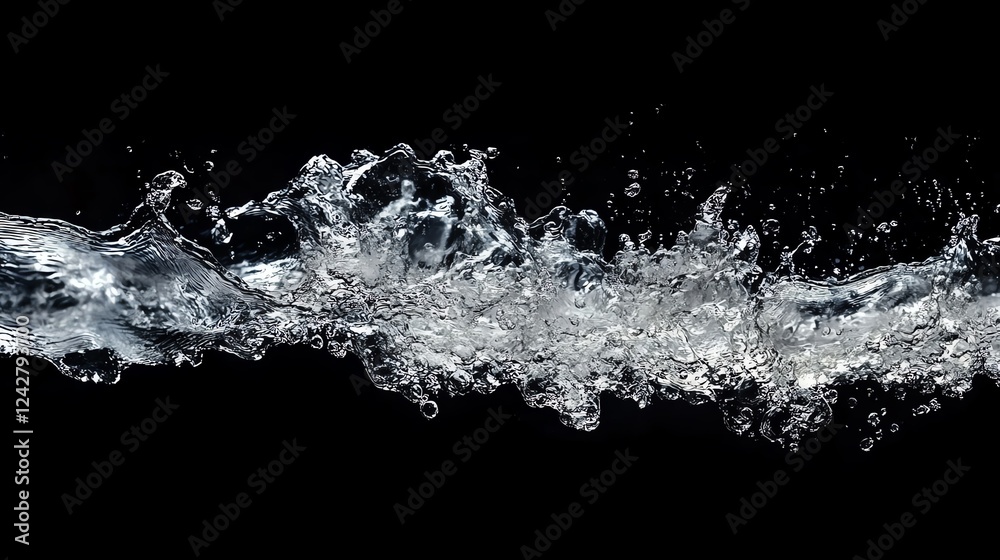 Obraz premium Splashing water creating dynamic shapes and patterns.