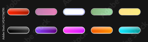 glossy web button