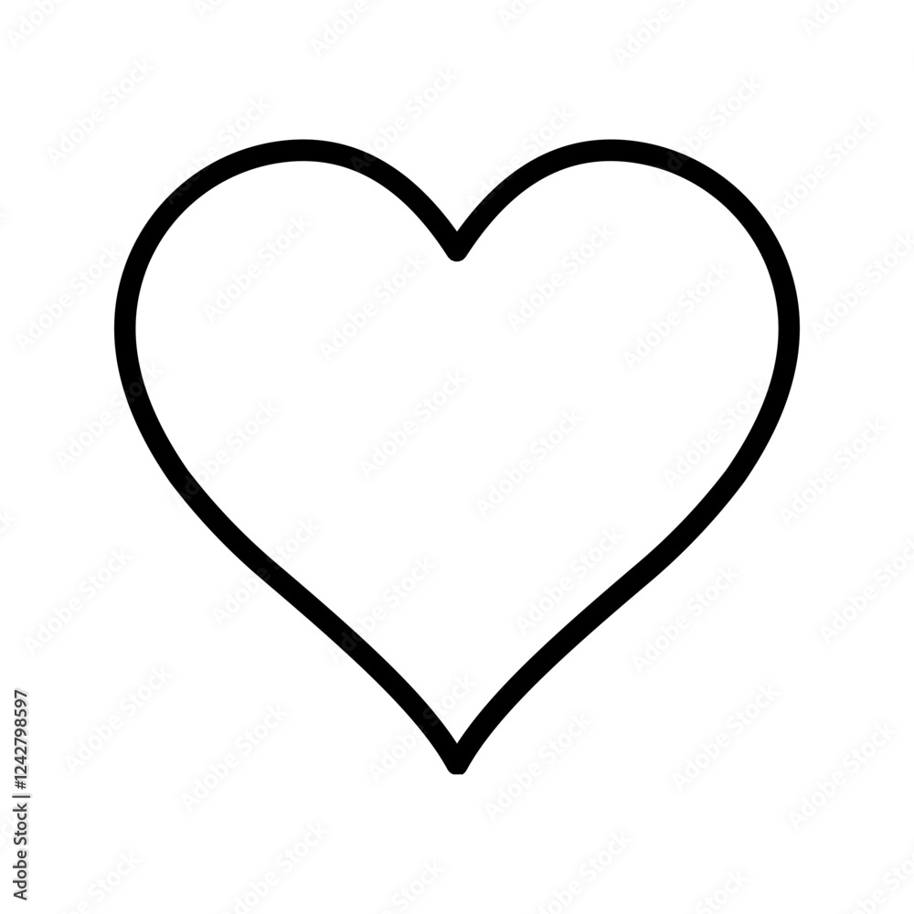 heart icon color editable on white background heart icon color editable on white background