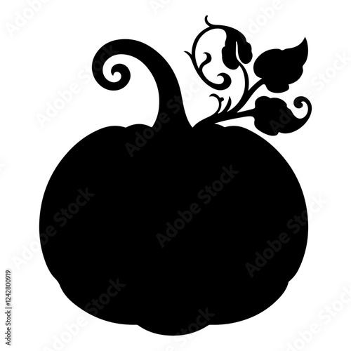 Pumpkin silhouette vector icon sign symbol illustration design.