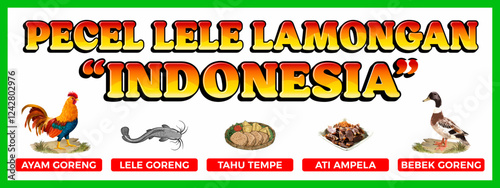 Pecel Lele Indonesia Banner Editable Text