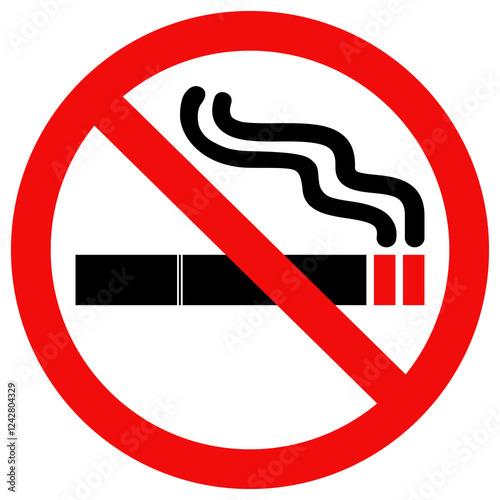 No smoking sign. Flat style vector illustration editable isolated design.