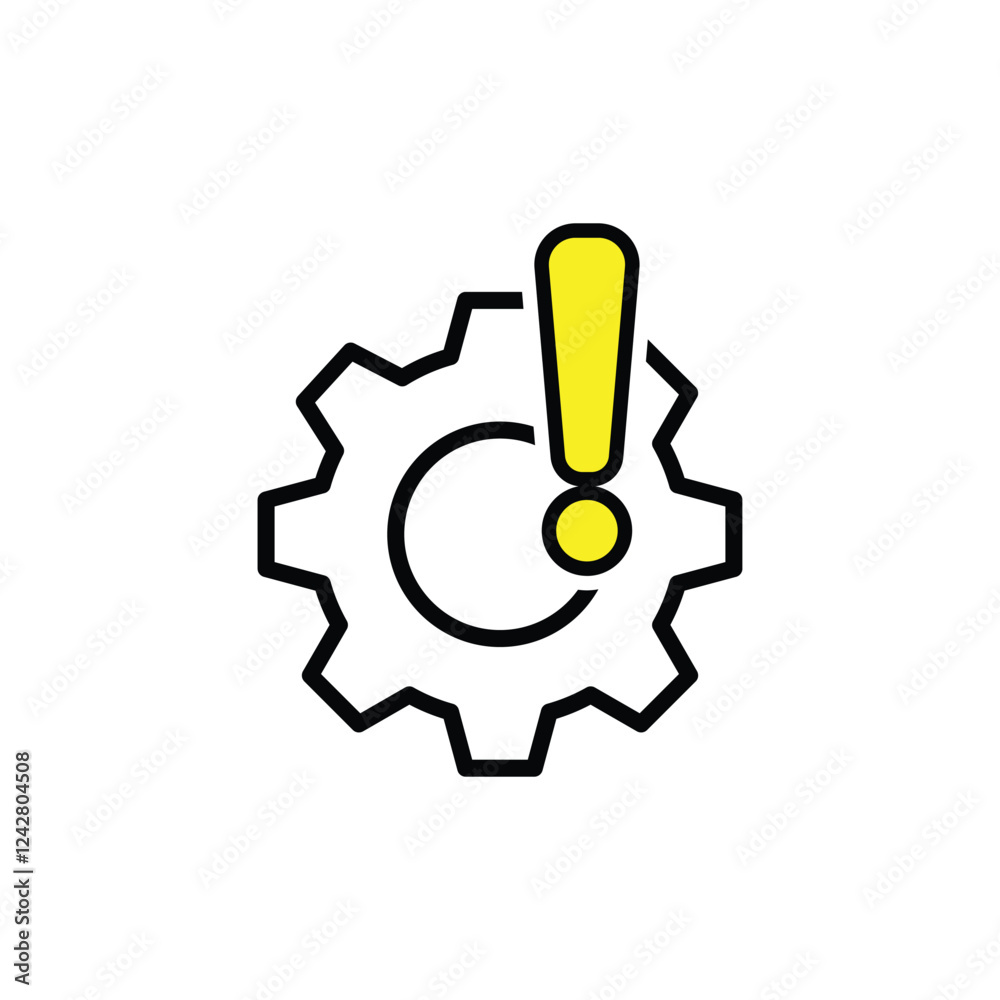 Obraz premium Gear logo vector icon
