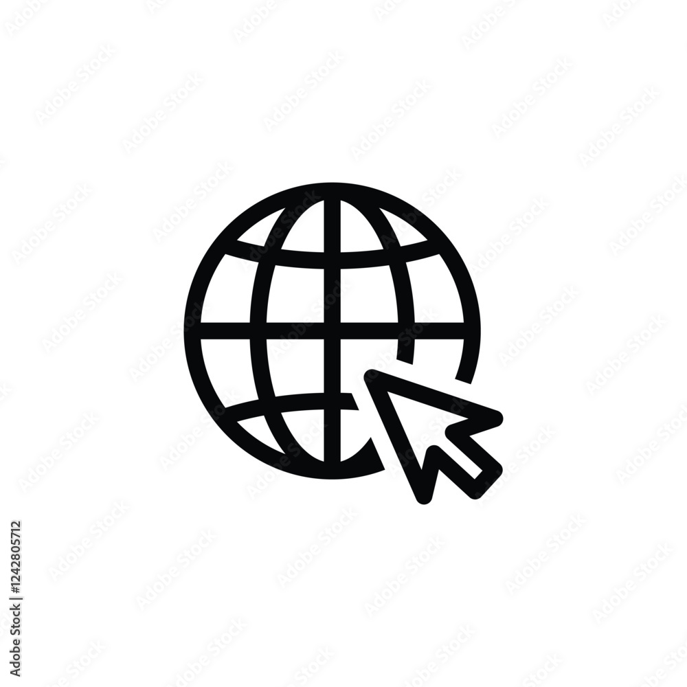 Website internet Earth globe icon Website internet Earth globe icon