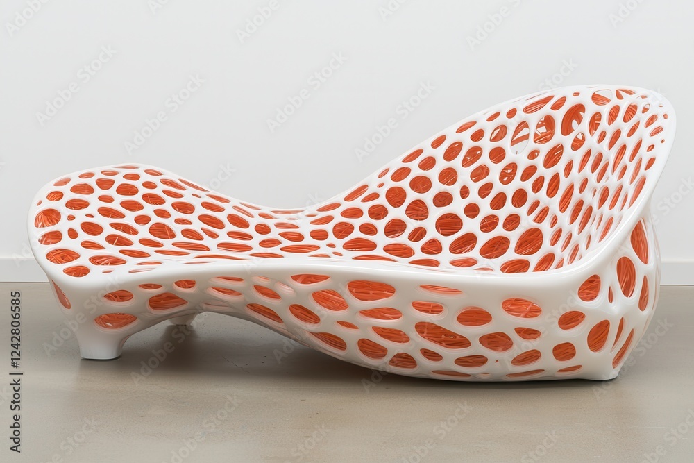 Eco friendly 3D printed furniture with unique design and vibrant colors Eco friendly 3D printed furniture with unique design and vibrant colors