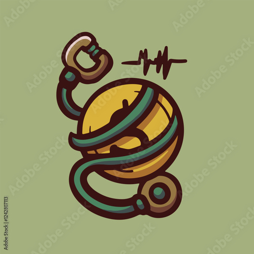 Coin with Stethoscope