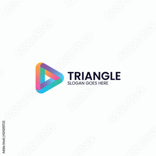Free Download Triangle Gradient Colorful Logo - GFXLoad