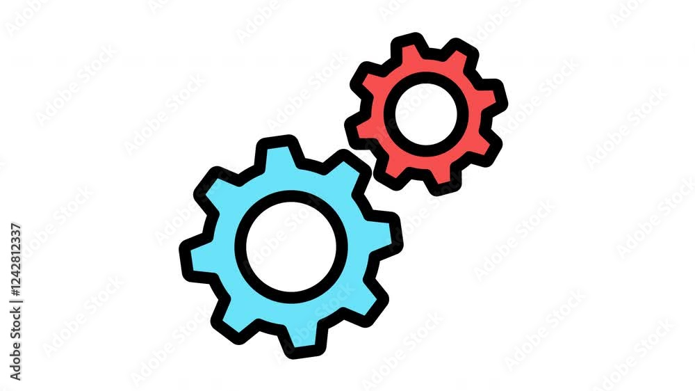 Gears in motion animation for seamless collaboration and workflow Gears in motion animation for seamless collaboration and workflow