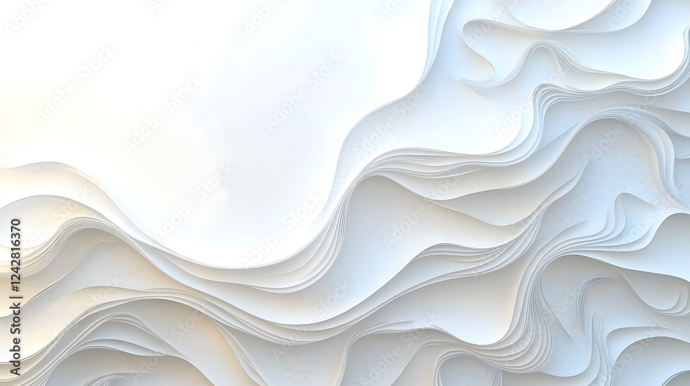 Obraz premium White abstract waves, background texture