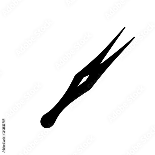 Tweezers silhouette vector icon sign symbol illustration design.