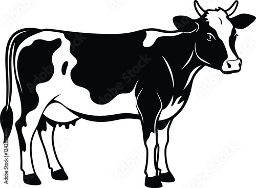 jersey cow ,cow silhouette