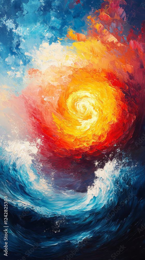 Fototapeta premium Beautiful abstract watercolor background with space.