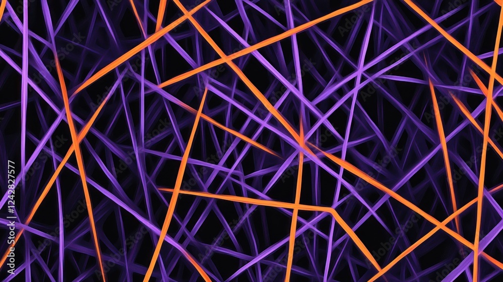 Abstract Interwoven Purple and Orange Lines Design Abstract Interwoven Purple and Orange Lines Design