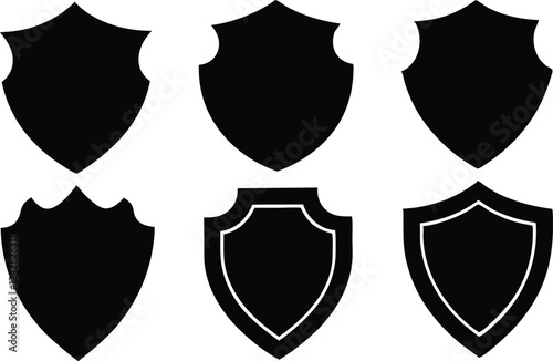 Shield silhouette set,security shield set